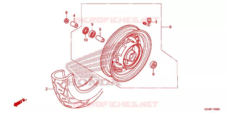 ROUE AVANT Honda SCOOTER 110 DIO 2013  SCV110FD