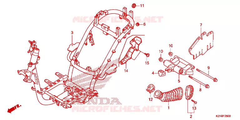CADRE Honda SCOOTER 110 DIO 2016  SCV110FF