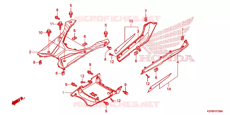 MARCHE PIEDS Honda SCOOTER 110 DIO 2019  SCV110FK