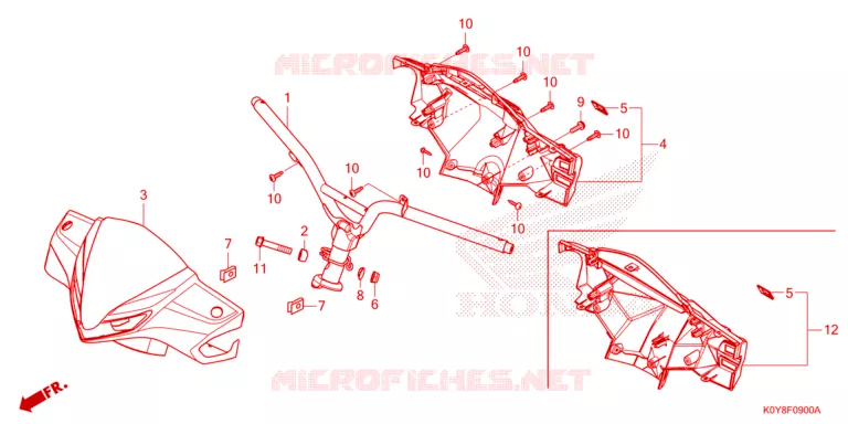 GUIDON - CARENAGE Honda SCOOTER 110 DIO 2021  SCV110FL