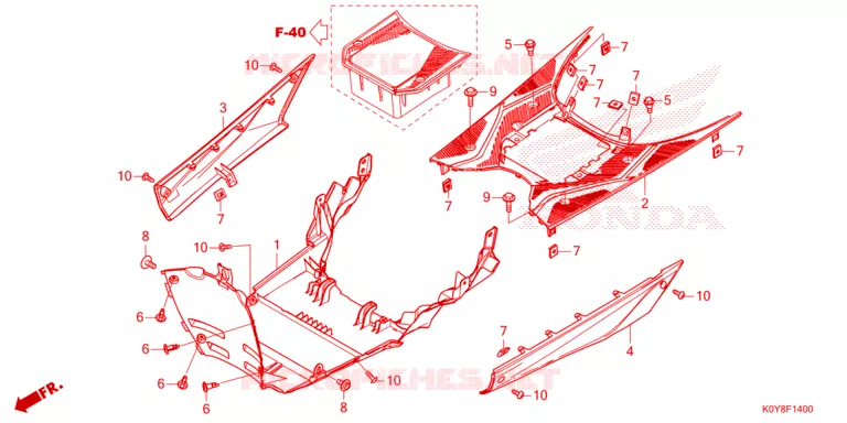 MARCHE PIEDS Honda SCOOTER 110 DIO 2020  SCV110FL