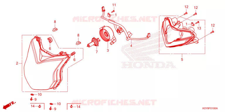 PHARE Honda SCOOTER 110 DIO 2021  SCV110FL