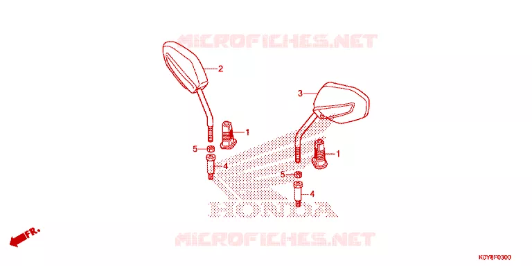 RETROVISEUR Honda SCOOTER 110 DIO 2021  SCV110FL