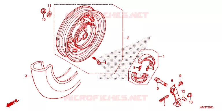 ROUE ARRIERE Honda SCOOTER 110 DIO 2021  SCV110FL