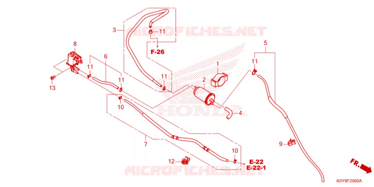SYSTÈME DE RECYCLAGE DES GAZ Honda SCOOTER 110 DIO 2021  SCV110FL