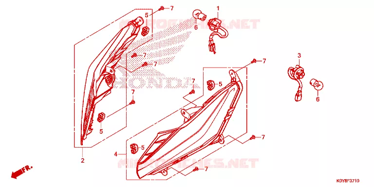 CLIGNOTANT AVANT Honda SCOOTER 110 DIO 2021  SCV110FM