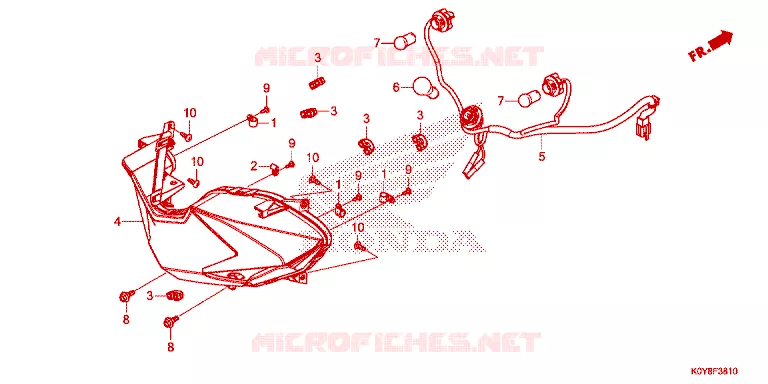FEUX ARRIERE Honda SCOOTER 110 DIO 2021  SCV110FM
