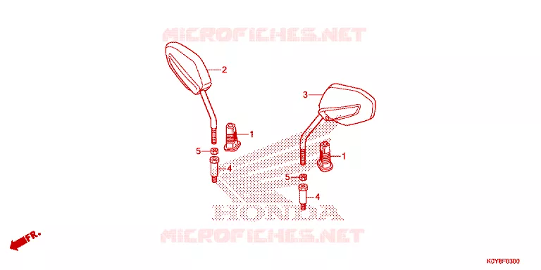 RETROVISEUR Honda SCOOTER 110 DIO 2022  SCV110FM
