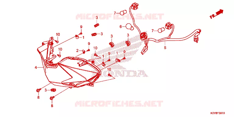 FEUX ARRIERE Honda SCOOTER 110 DIO 2023  SCV110FP