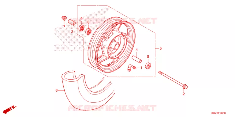 ROUE AVANT Honda SCOOTER 110 DIO 2023  SCV110FP
