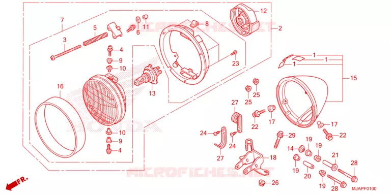 PHARE Honda MOTO 750 SHADOW 2023  VT750CP