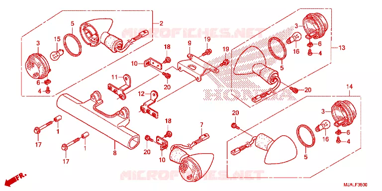 CLIGNOTANT Honda MOTO 750 SHADOW 2022  VT750CSN