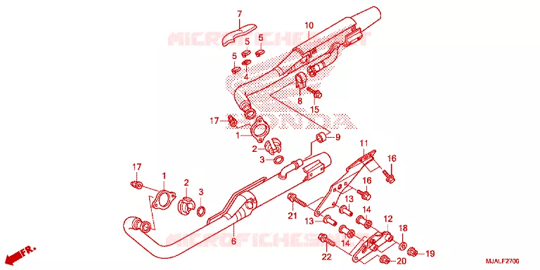 SILENCIEUX D'ECHAPPEMENT Honda MOTO 750 SHADOW 2022  VT750CSN
