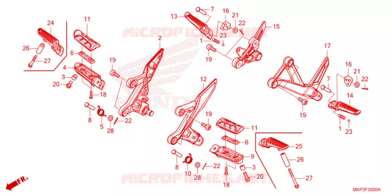 REPOSE PIED Honda MOTO 500 CBR 2023  CBR500RAP