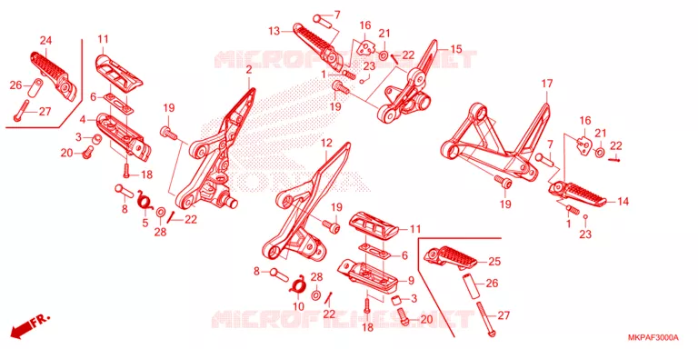 REPOSE PIED Honda MOTO 500 CBR 2023  CBR500RAP
