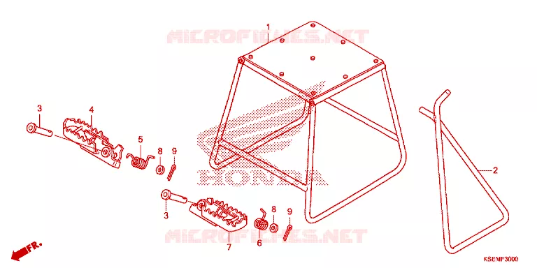 BEQUILLE - REPOSE PIEDS Honda MOTO 150 CRF 2023  CRF150RP