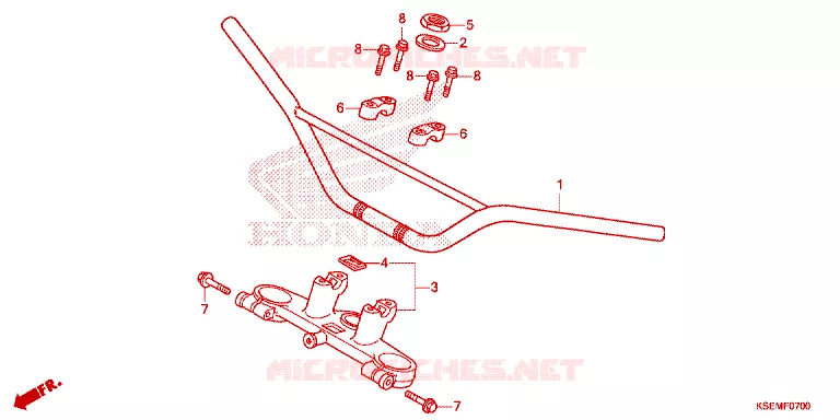 GUIDON - TE DE FOURCHE Honda MOTO 150 CRF 2023  CRF150RP