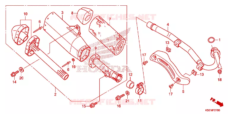 SILENCIEUX D'ECHAPPEMENT Honda MOTO 150 CRF 2023  CRF150RP
