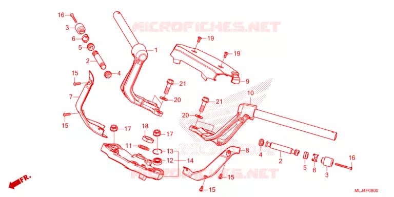 GUIDON - TE DE FOURCHE Honda MOTO 1300 VT 2023  VT1300CXAP