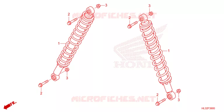 AMORTISSEUR ARRIERE Honda ATV 700 PIONEER 2023  SXS700M2DP