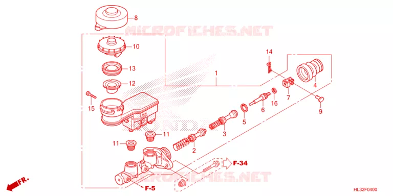 MAITRE-CYLINDRE DE FREIN Honda ATV 700 PIONEER 2023  SXS700M2DP