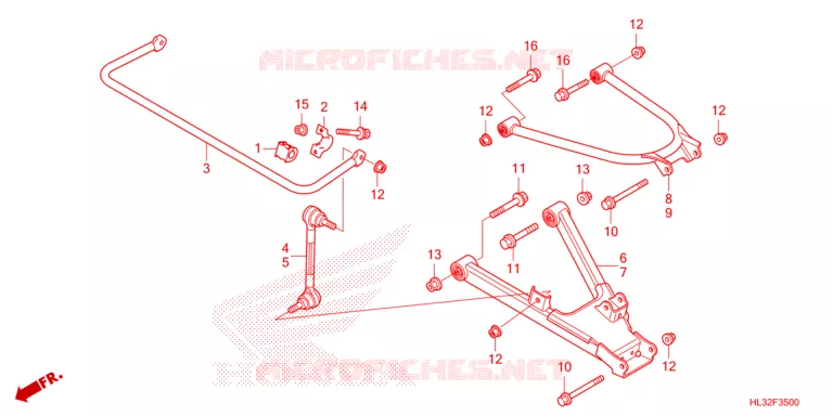 BRAS ARRIERE Honda ATV 700 PIONEER 2023  SXS700M2DP