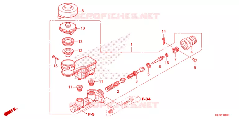 MAITRE-CYLINDRE DE FREIN Honda ATV 700 PIONEER 2023  SXS700M2DP