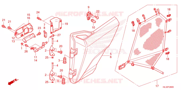PORTE AVANT Honda ATV 700 PIONEER 2023  SXS700M2DP