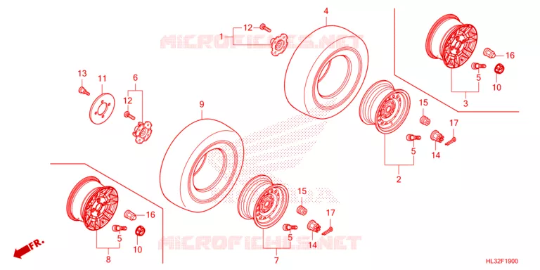 ROUE ARRIERE Honda ATV 700 PIONEER 2023  SXS700M2DP