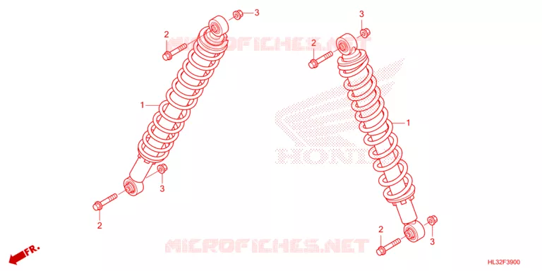 AMORTISSEUR ARRIERE Honda ATV 700 PIONEER 2023  SXS700M2DP