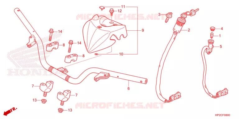 GUIDON Honda ATV 90 FOURTRAX 2023  TRX90XP