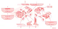 AUTOCOLLANTS pour Honda FOURTRAX 520 RUBICON 4X4 AT DCT de 2023