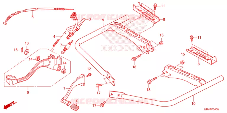 PEDALE - REPOSE PIED Honda ATV 520 FOURTRAX 2024  TRX520FM2R