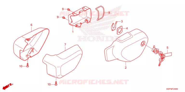 COUVERCLE LATERAL Honda MOTO 125 MONKEY 2024  Z125MAP
