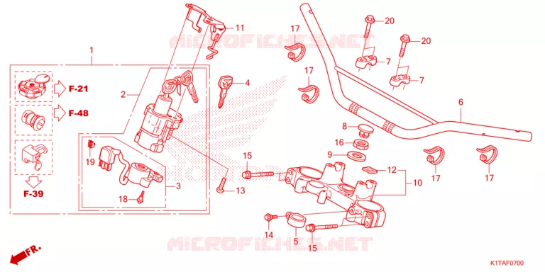 GUIDON - TE DE FOURCHE Honda MOTO 300 CRF 2024  CRF300LAP