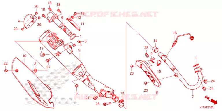 SILENCIEUX D'ECHAPPEMENT Honda MOTO 300 CRF 2024  CRF300LAP