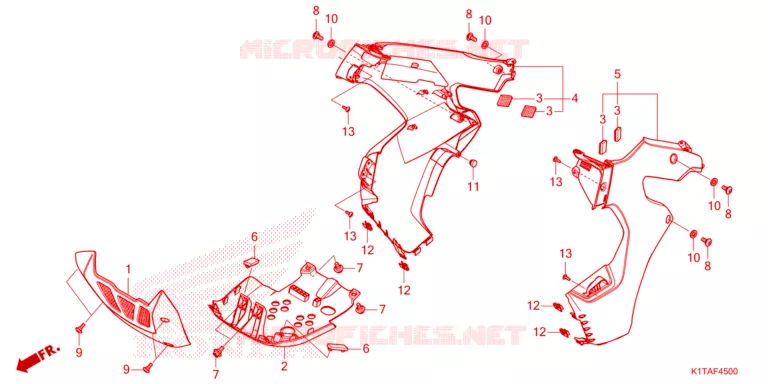 CARENAGES LATERAUX AVANT Honda MOTO 300 CRF 2024  CRF300LRP