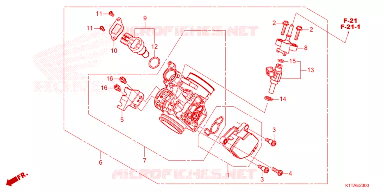 CORPS DE PAPILLON Honda MOTO 300 CRF 2024  CRF300LRP