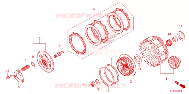 EMBRAYAGE Honda MOTO 300 CRF 2023  CRF300LRP