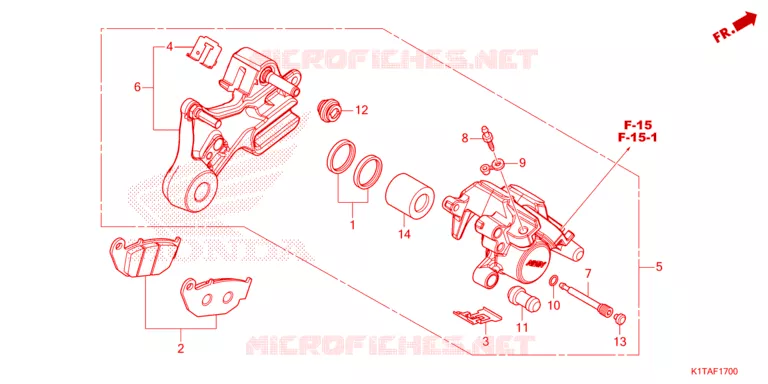 ETRIER DE FREIN ARRIERE Honda MOTO 300 CRF 2024  CRF300LRP