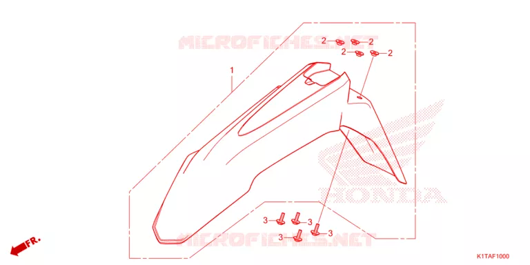 GARDE BOUE AVANT Honda MOTO 300 CRF 2024  CRF300LRP