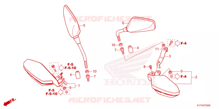 RETROVISEUR - PROTEGE MAIN Honda MOTO 300 CRF 2023  CRF300LRP
