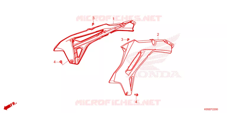 OUIES DE RADIATEUR Honda MOTO 250 CRF 2024  CRF250RR