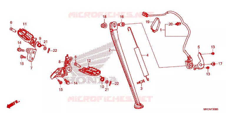 REPOSE PIED - BEQUILLE Honda MOTO 450 CRF 2024  CRF450RLR