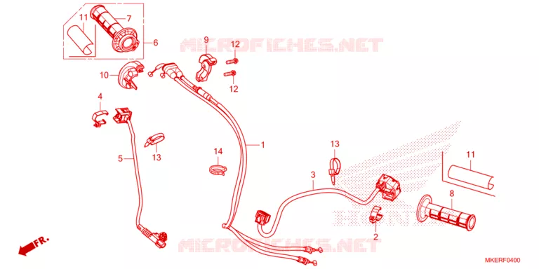 COMMODOS - POIGNEES - CABLES Honda MOTO 450 CRF 2024  CRF450RR