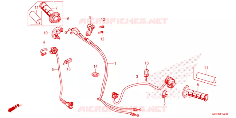 COMMODOS - POIGNEES - CABLES Honda MOTO 450 CRF 2024  CRF450RR