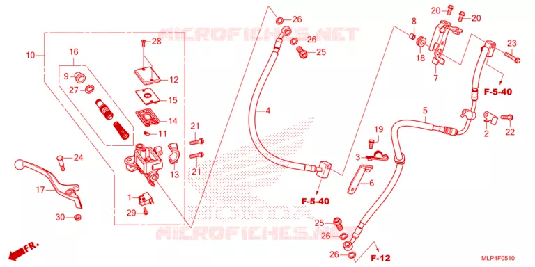 MAITRE CYLINDRE DE FREIN AVANT Honda MOTO 500 CL 2023  CL500AP