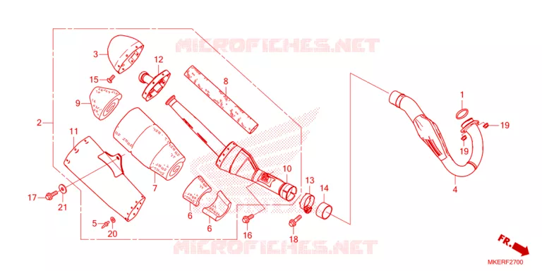 SILENCIEUX D'ECHAPPEMENT Honda MOTO 450 CRF 2024  CRF450RWER
