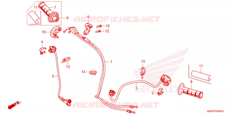 COMMODO - LEVIER - CABLE Honda MOTO 450 CRF 2024  CRF450RWER