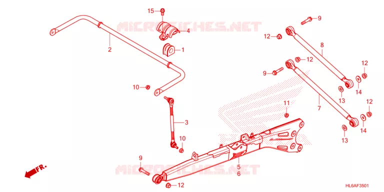 TRIANGLES - BARRE ANTI ROULIS Honda ATV 1000 TALON 2023  SXS1000S2XP_FL